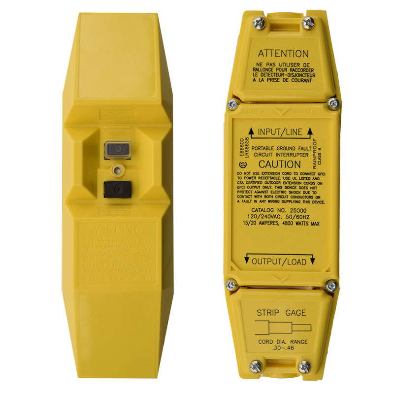 120/240V MANUAL RESET-User Attachable GFCI- Inline Style