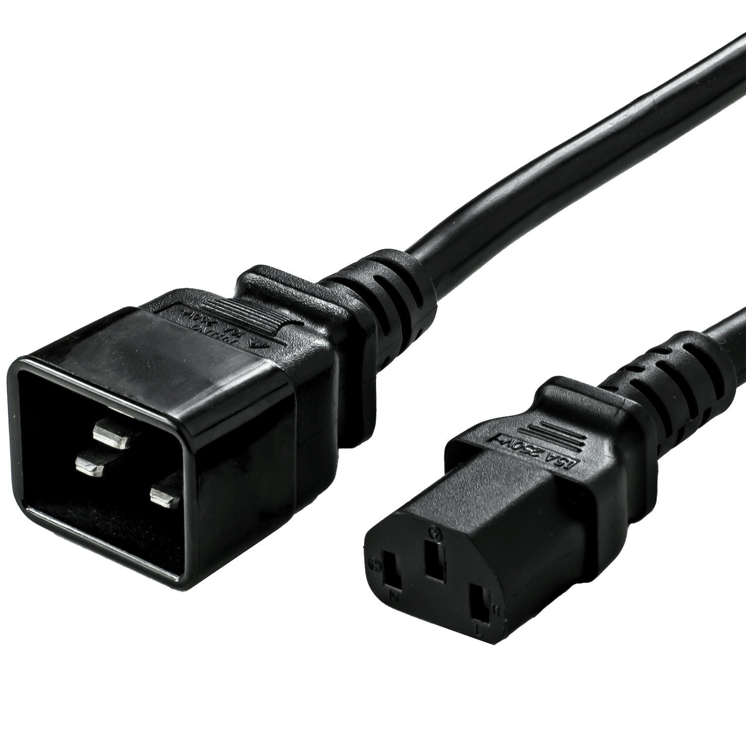 2FT C13 C20 15A 250V BLACK Power Cord