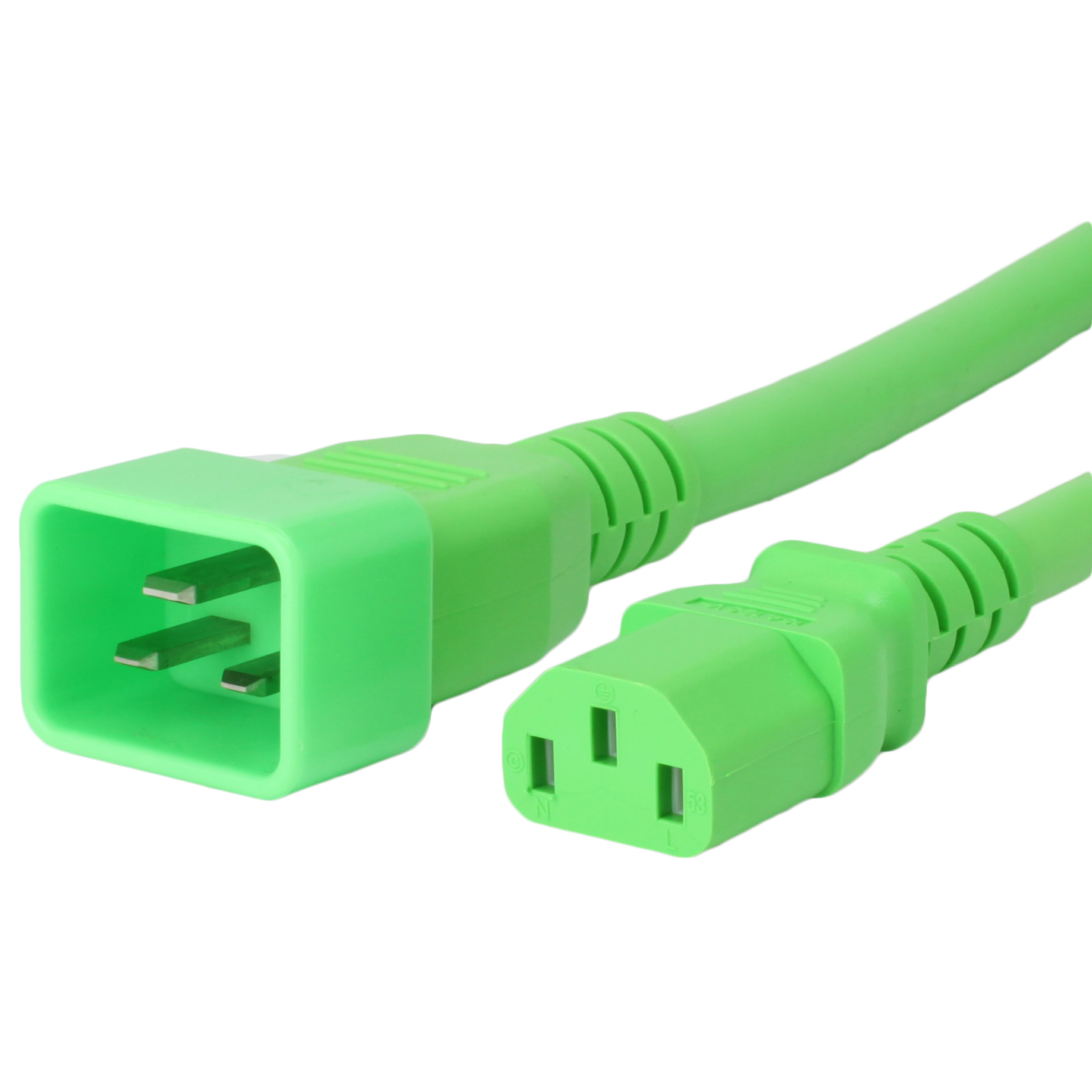 15A C20 C13 Power Cords GREEN