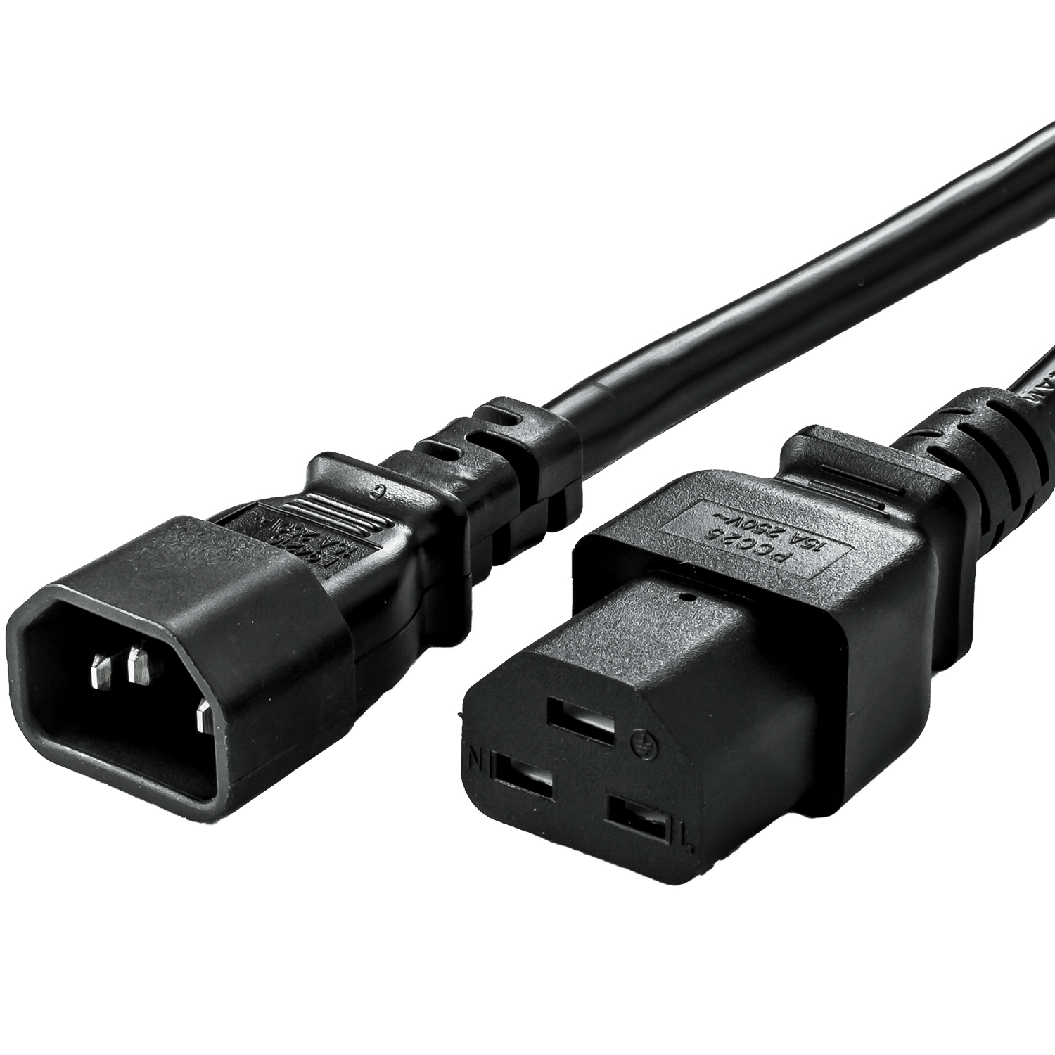 Black 15A C14 C21 Power Cords