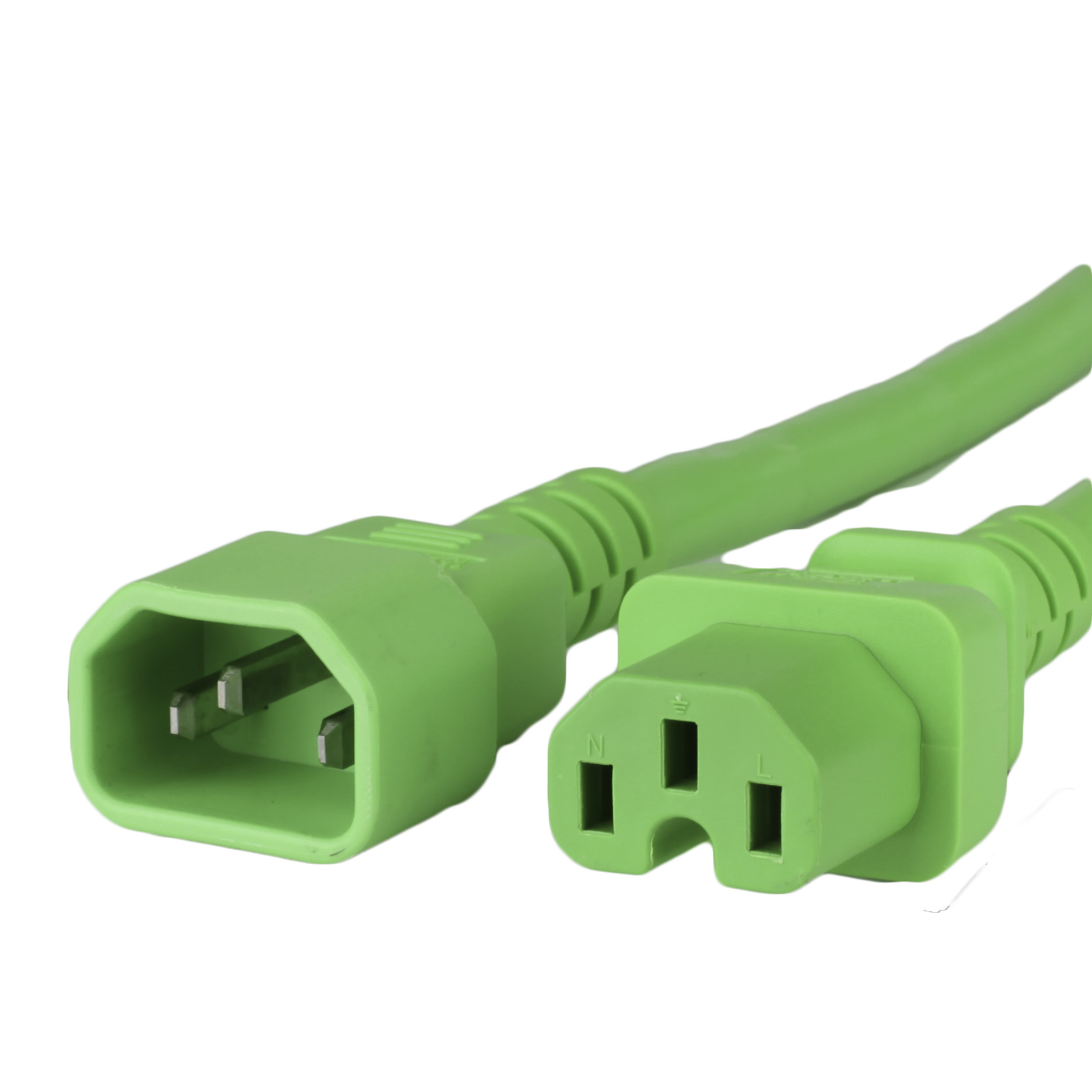 2FT C15 C14 15A 250V 14/3 SJT GREEN Power Cord