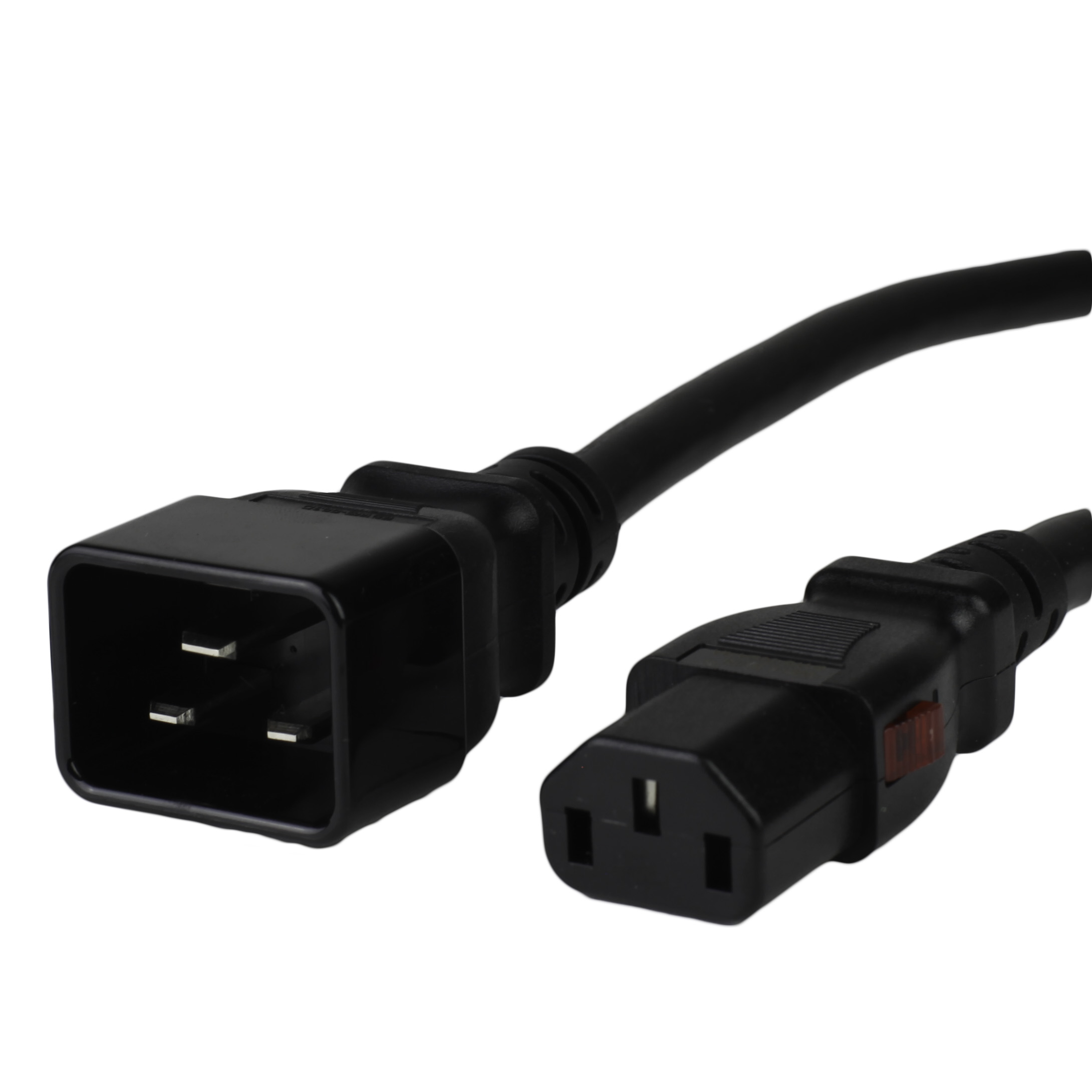 6FT ALock C13 C20 15A 250V BLACK Power Cord