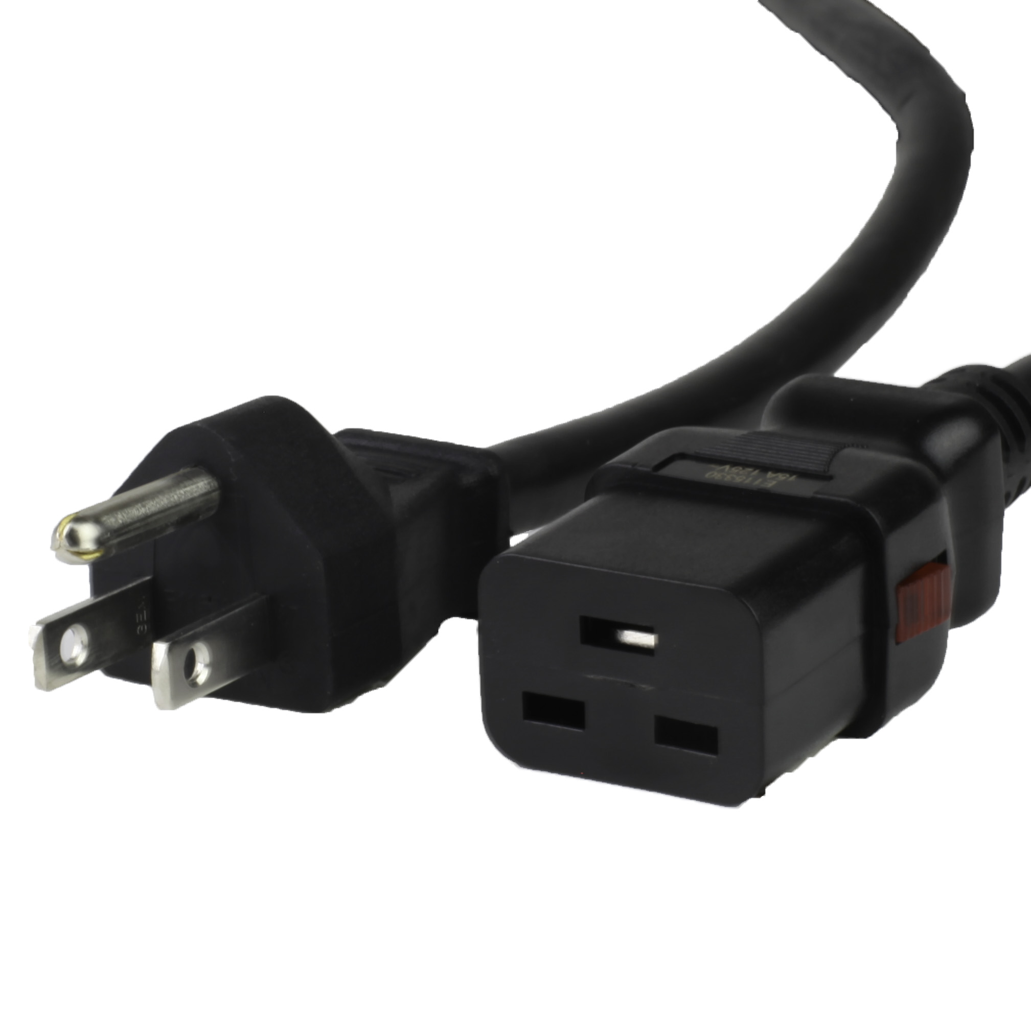 6FT ALock C19 515P 15A 250V BLACK Power Cord