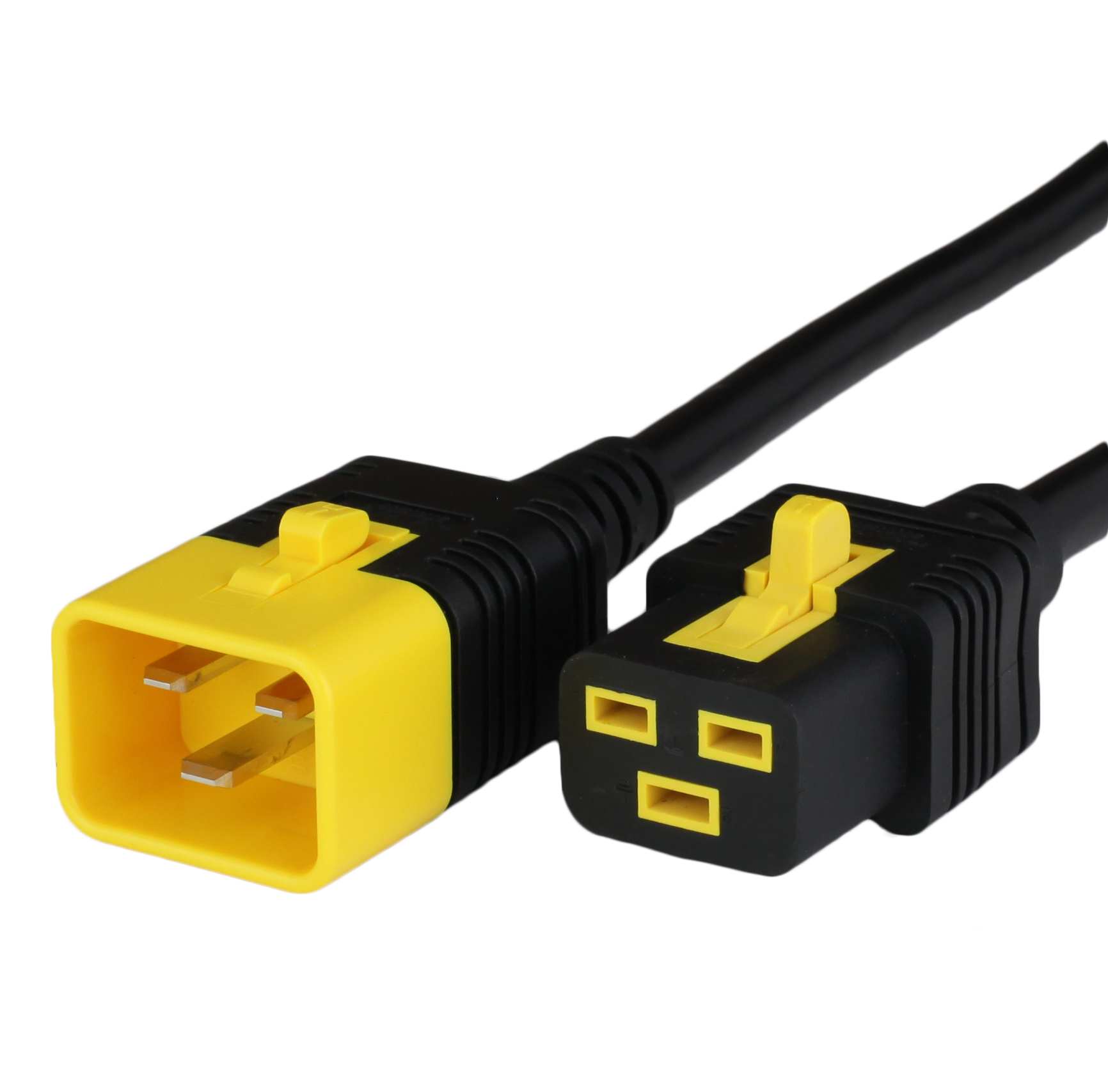Black 16A V-Lock C20 C19 Power Cords
