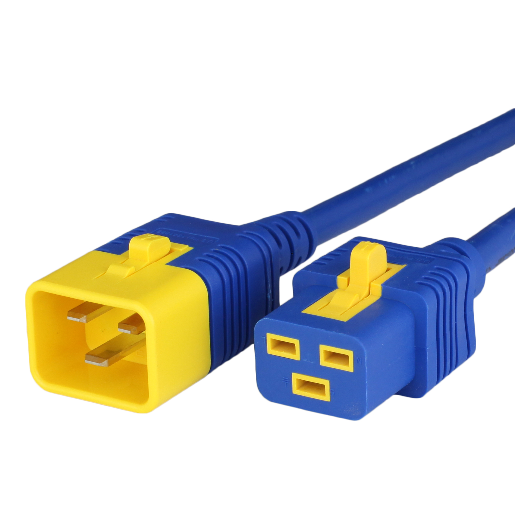 4FT C20 C19 V-LOCK 16A 250V BLUE Power Cord