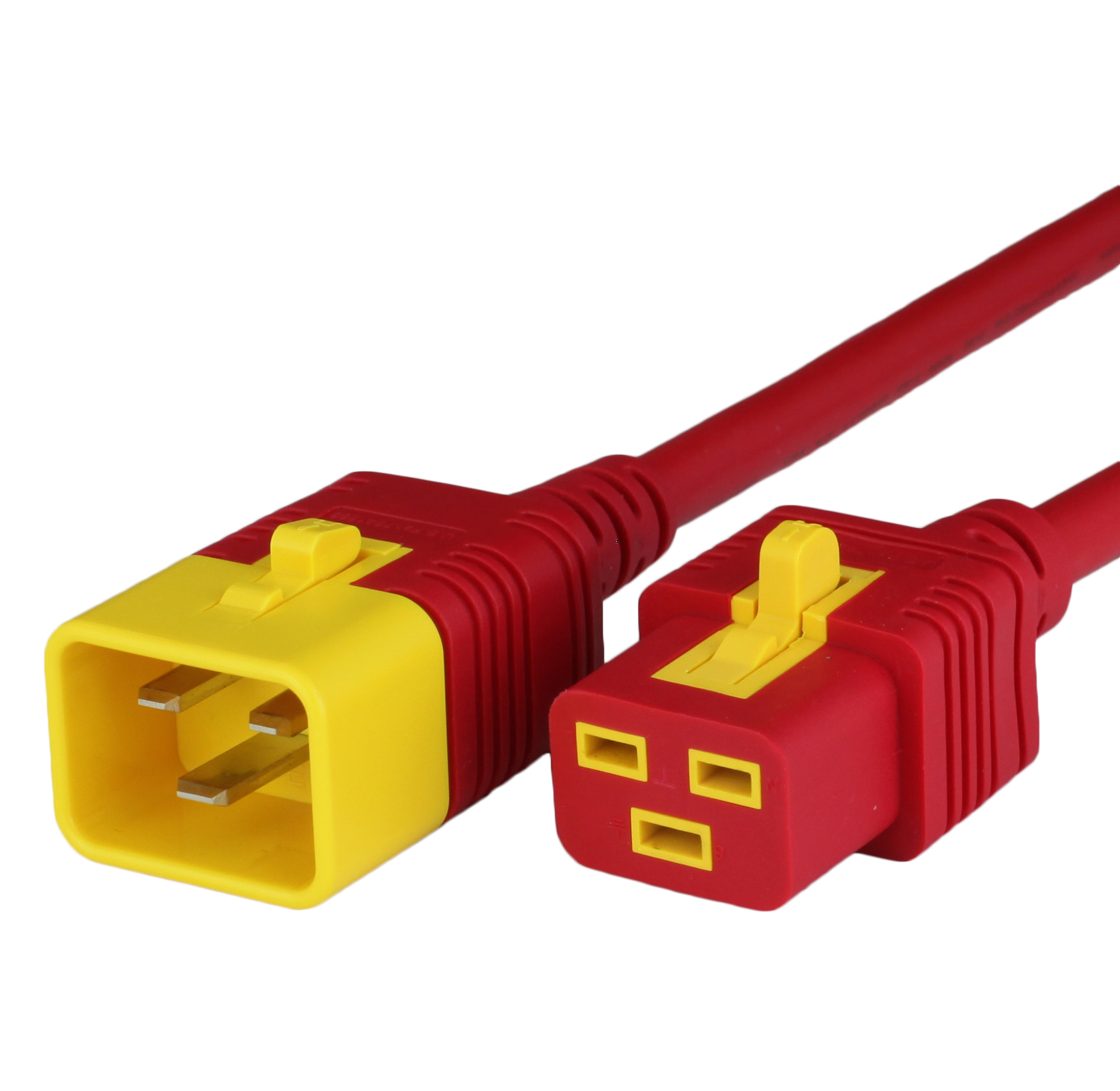 3FT C20 C19 V-LOCK 16A 250V RED Power Cord