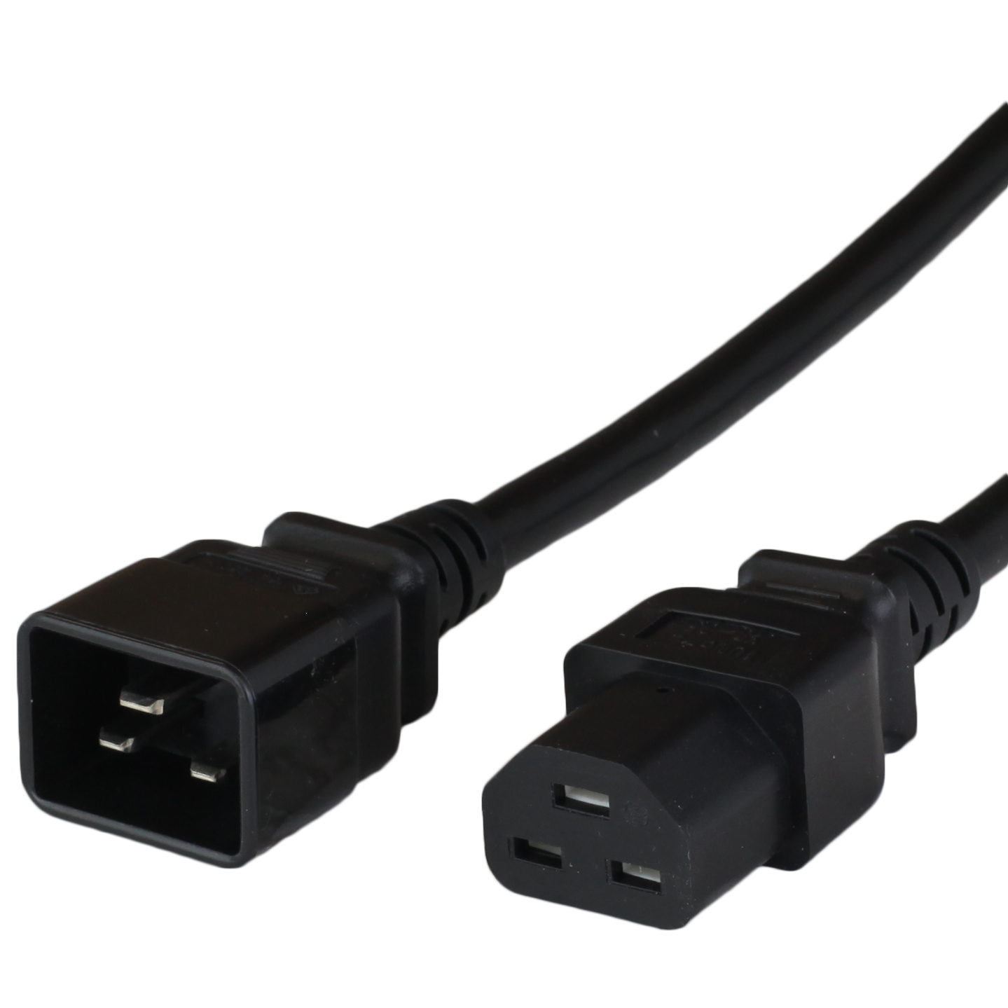 6FT IEC60320 C20 to C21 20A 250V 12awg SJT Power Cord - BLACK