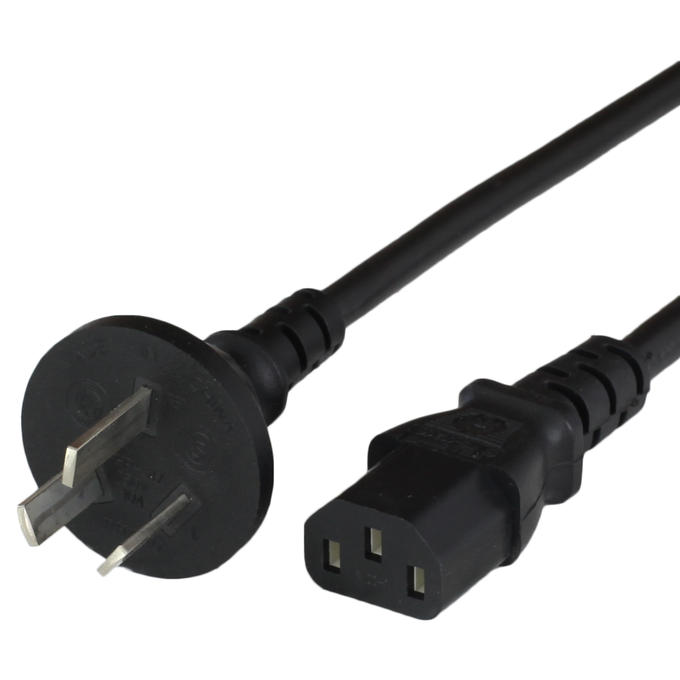 2.5m 8FT Argentina IRAM2073 Plug to IEC60320 C13 10A 250V Power Cord - BLACK
