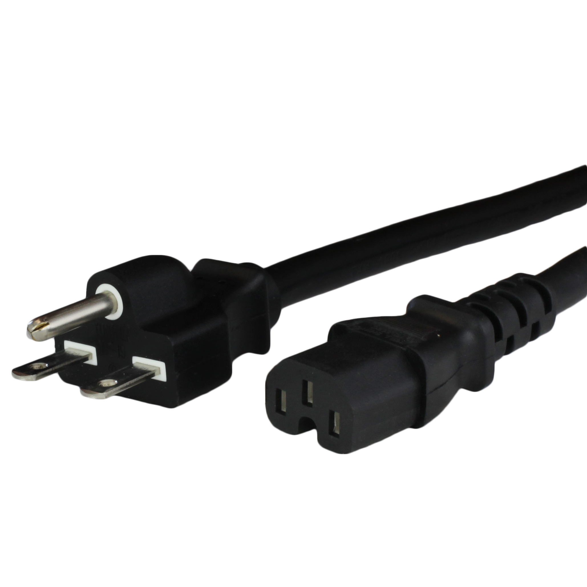 NEMA 6-15P to IEC 60320 C15 15A 250V BLACK Power Cords