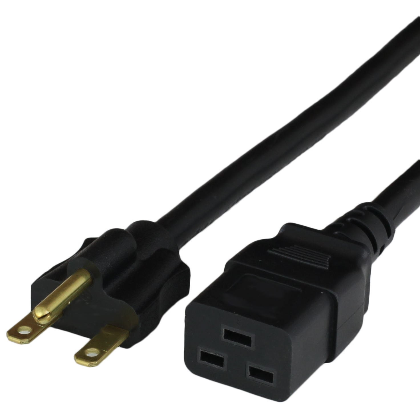 TAA Compliant NEMA 6-15P to C19 Government Use Power Cords