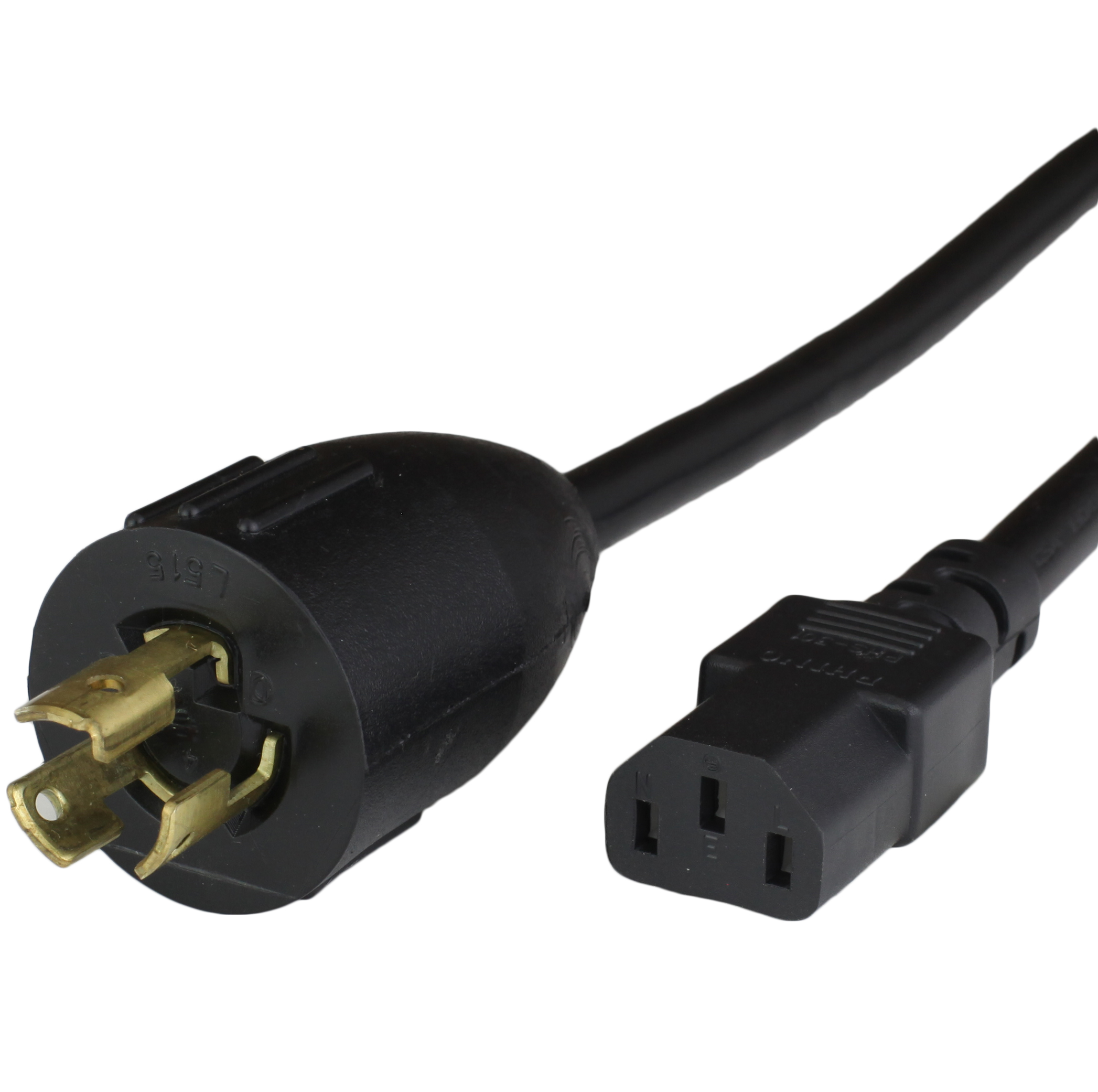 Black NEMA L5-15P to IEC 60320 C13 Adapter Power Cords
