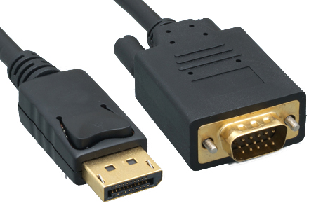 DisplayPort to VGA Cables Black