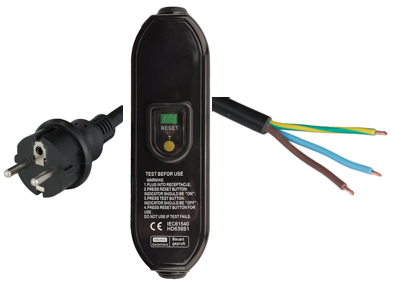 Europe Schuko CEE7/7 to OPEN RCD Power Cords