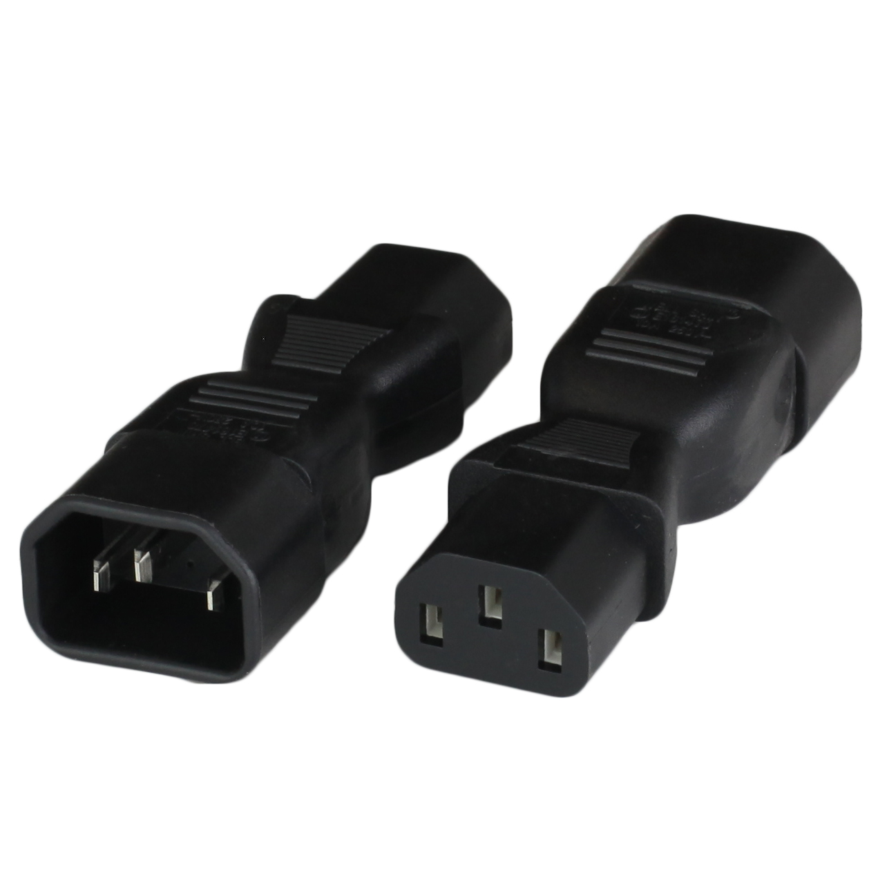 Adapter IEC60320 C14 Plug to C13 Connector 15A 250V Black