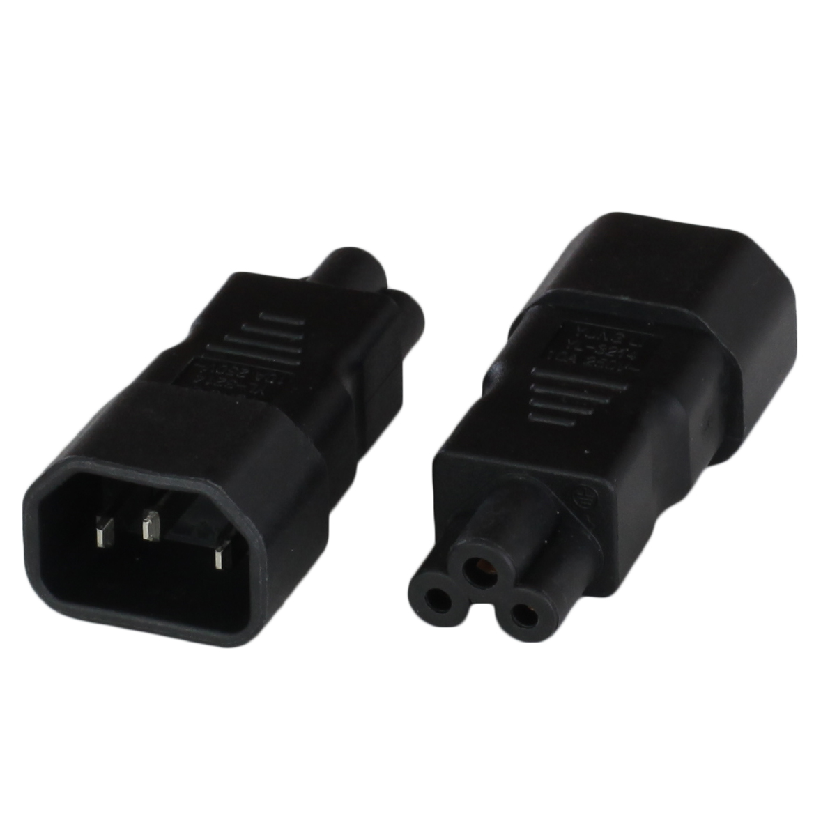 Adapter IEC60320 C14 Plug To IEC 60320 C5 Connector Black