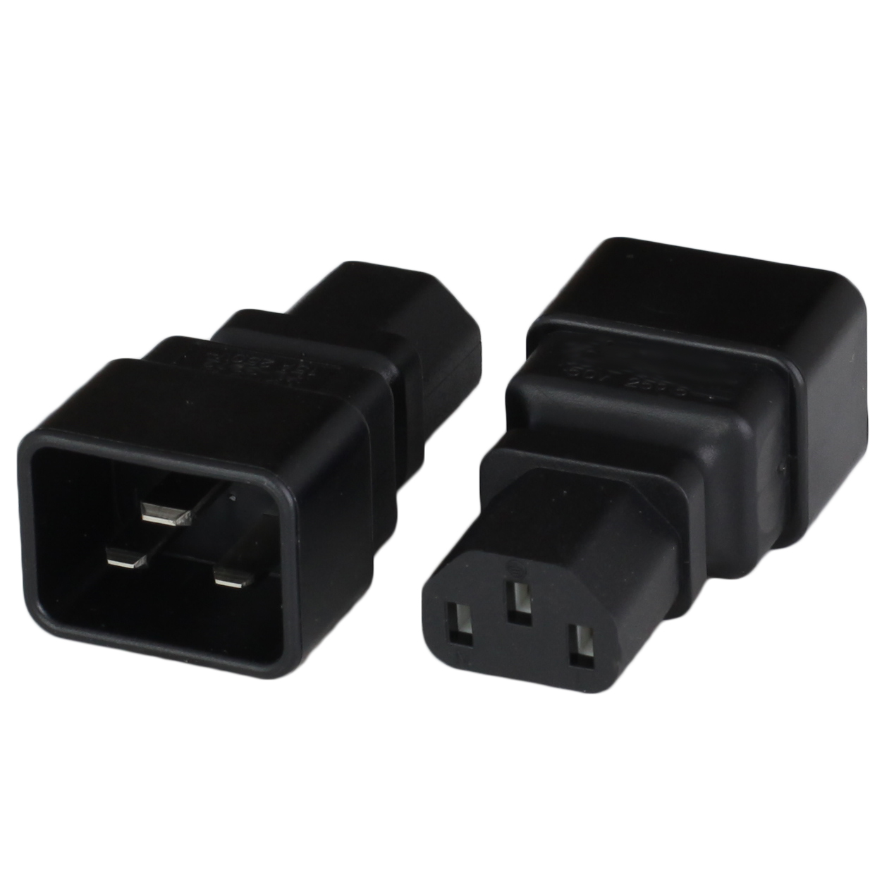 Adapter IEC60320 C20 Plug To IEC 60320 C13 Connector Black