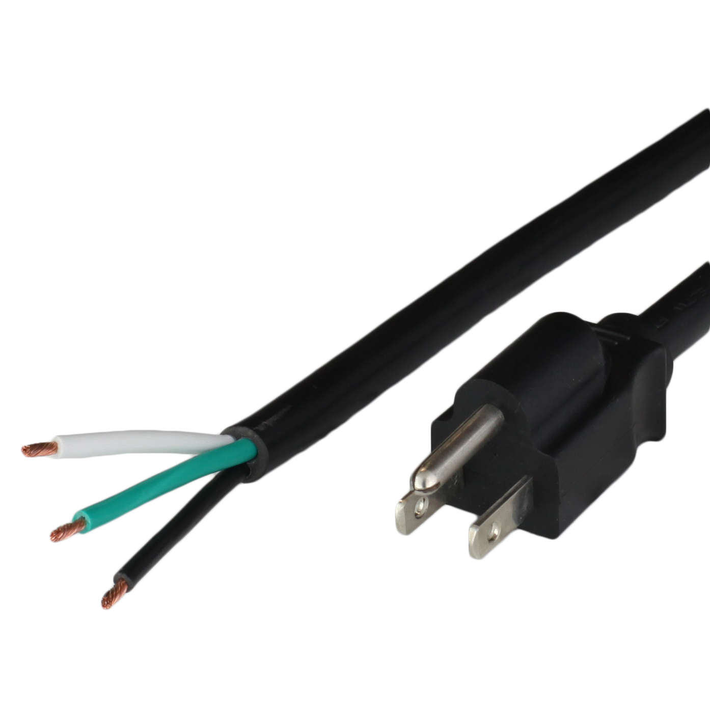 1FT NEMA 515 15A 125V Extension Cord BLACK)
