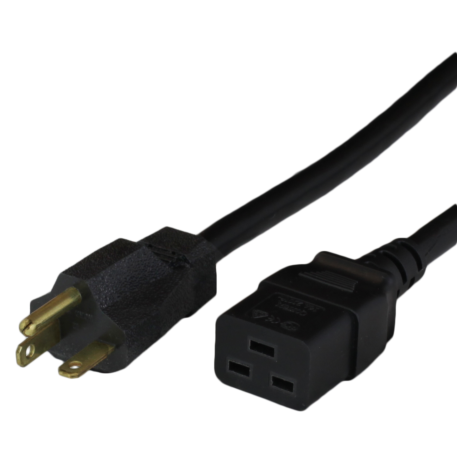 Black NEMA 6-20P to IEC 60320 C19 20A 250V Adapter Power Cords