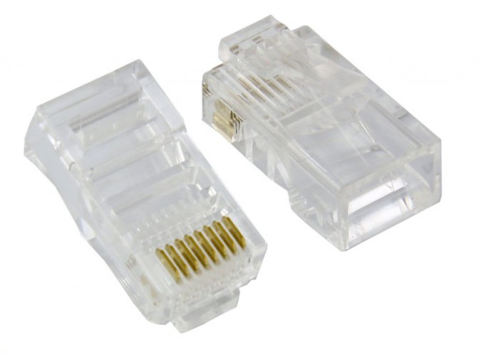Cat6 Plug Solid w/ Insert 50U 100 pcs / Bag