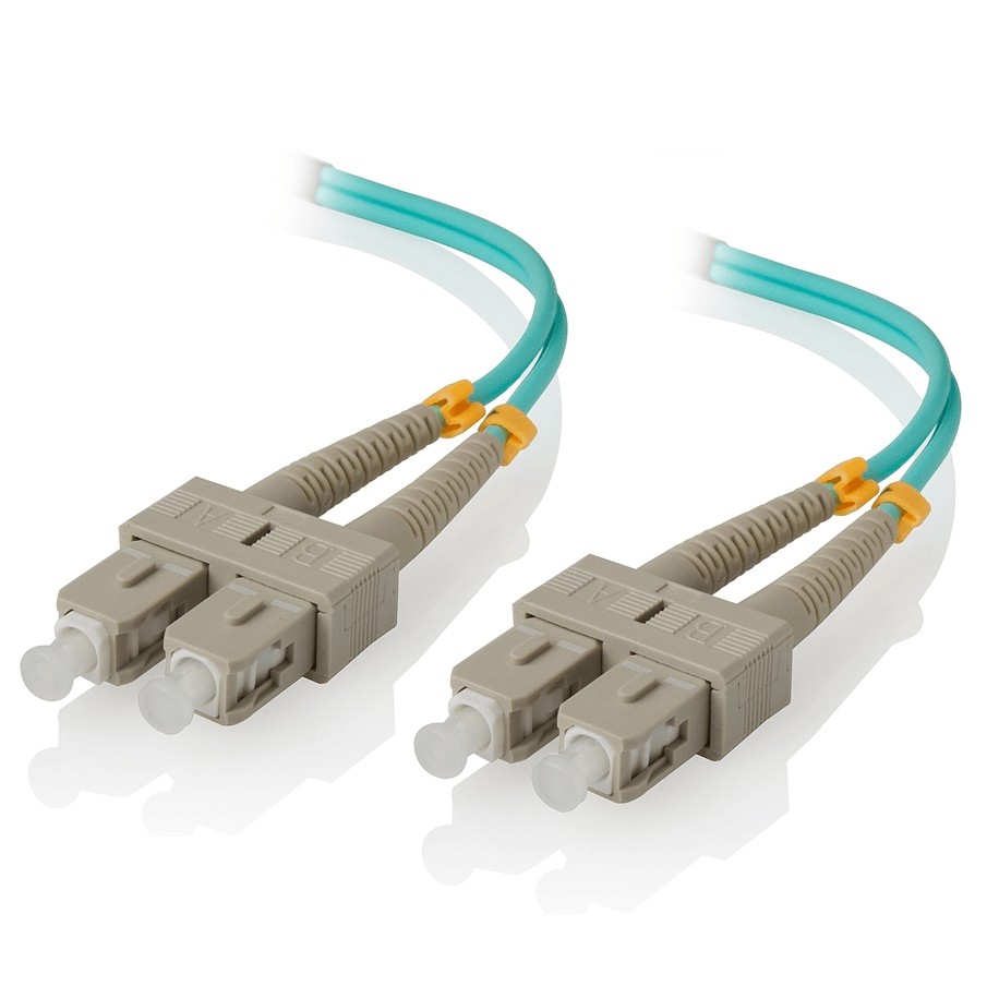 SC to SC, OM3 50/125 Fiber Optic Patch Cable, 2M