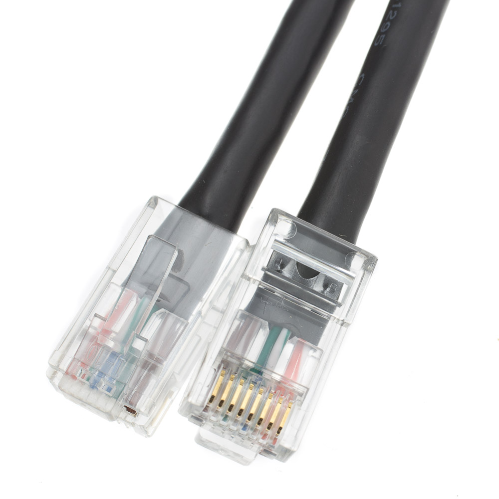 Unshielded CAT6 Black Ethernet Patch Cable - Bootless RJ45 to RJ45