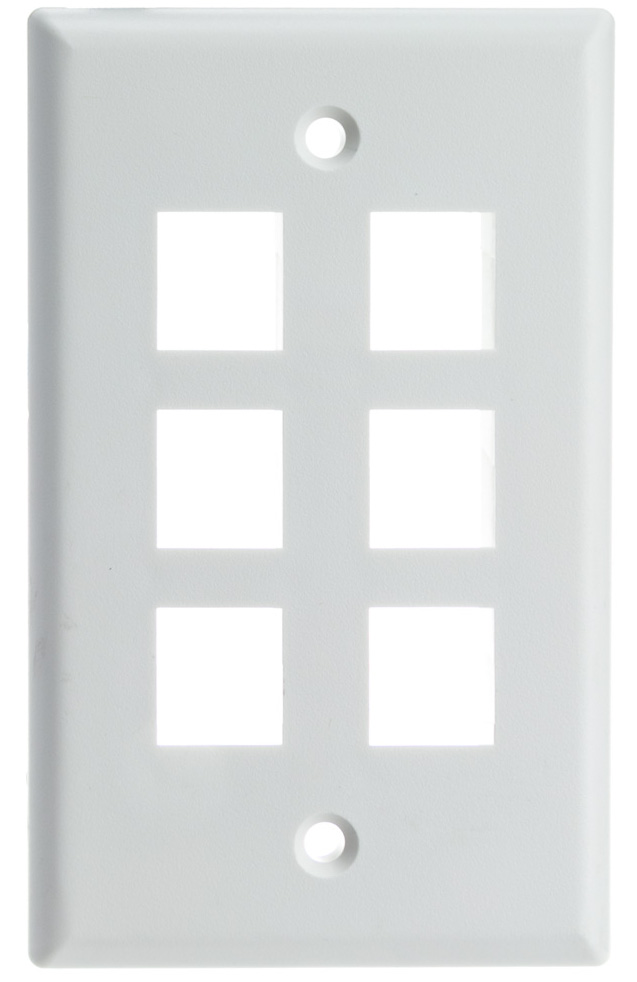 Wall Plate for Keystone (1-6 Ports)